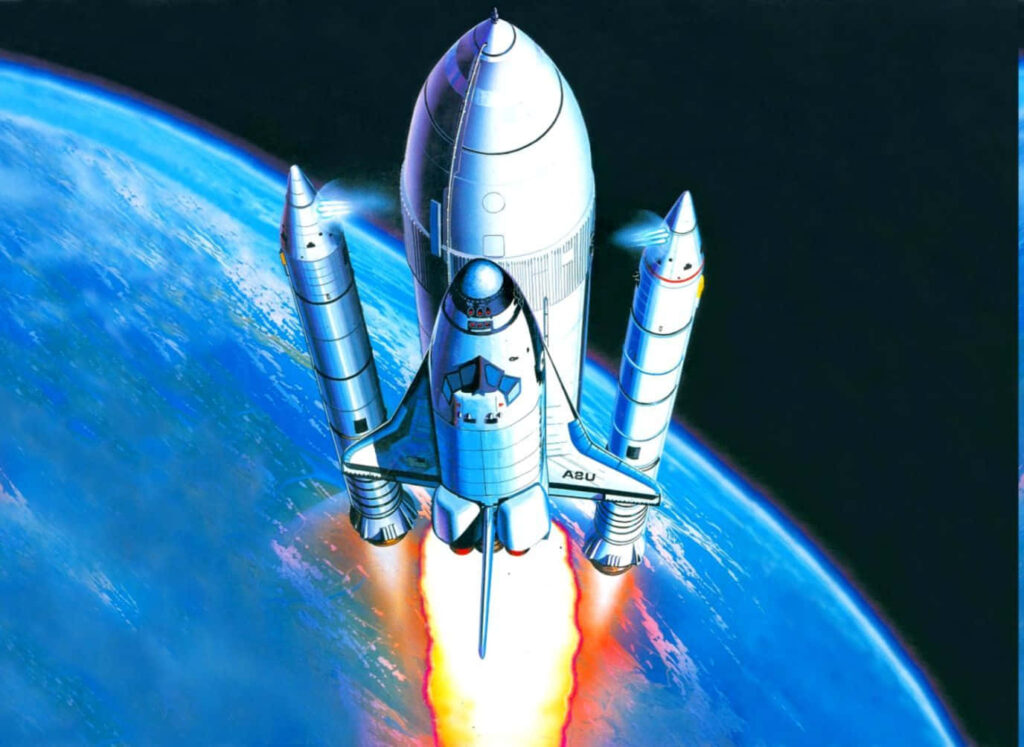 Stunning Space Shuttle Launch Wallpaper: Earth’s Curvature & Deep Space