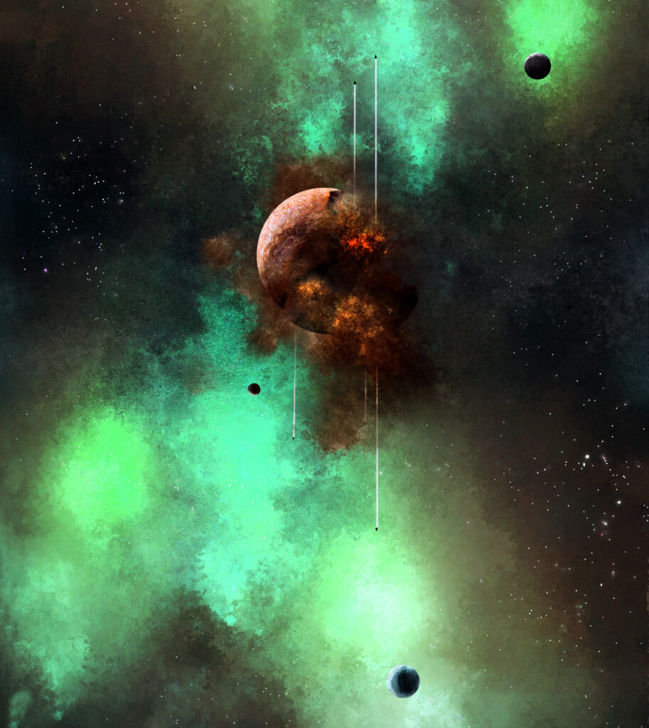 Stunning Space Wallpaper: Distant Planet & Cosmic Explosion