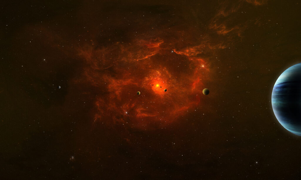Fiery Red Nebula Wallpaper: Captivating Space Background