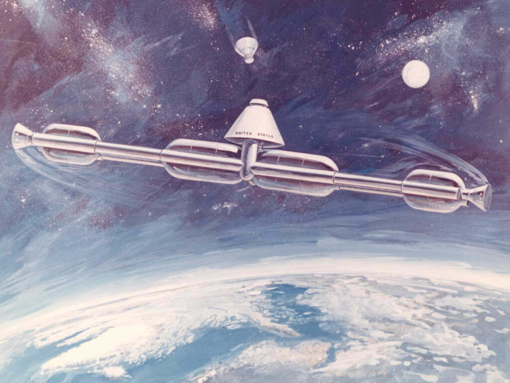 Stunning International Space Station Wallpaper Background with Stars