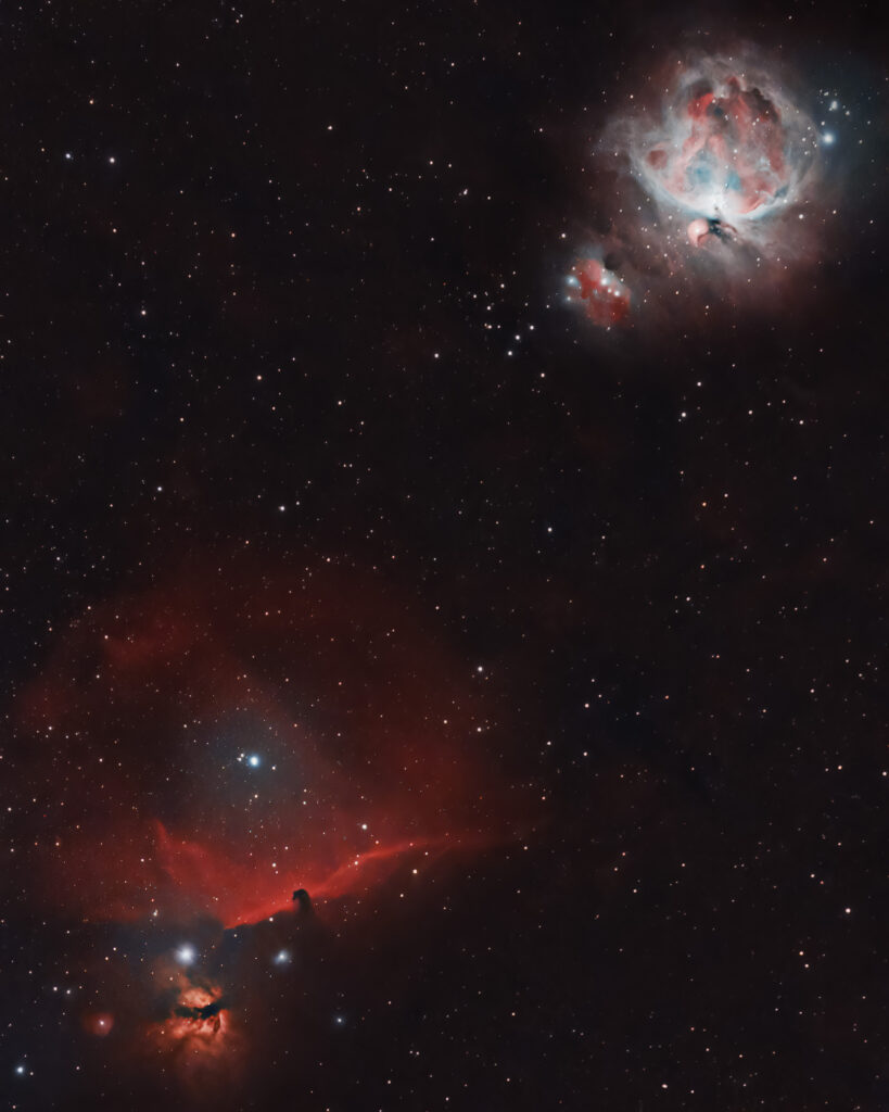Vibrant Outer Space Wallpaper: Horsehead & Orion Nebula Beauty