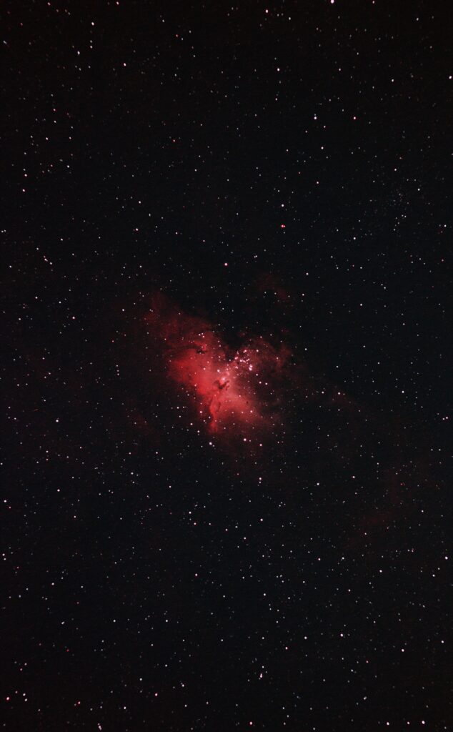 Mesmerizing Space Wallpaper: Red Nebula & Starry Universe Background