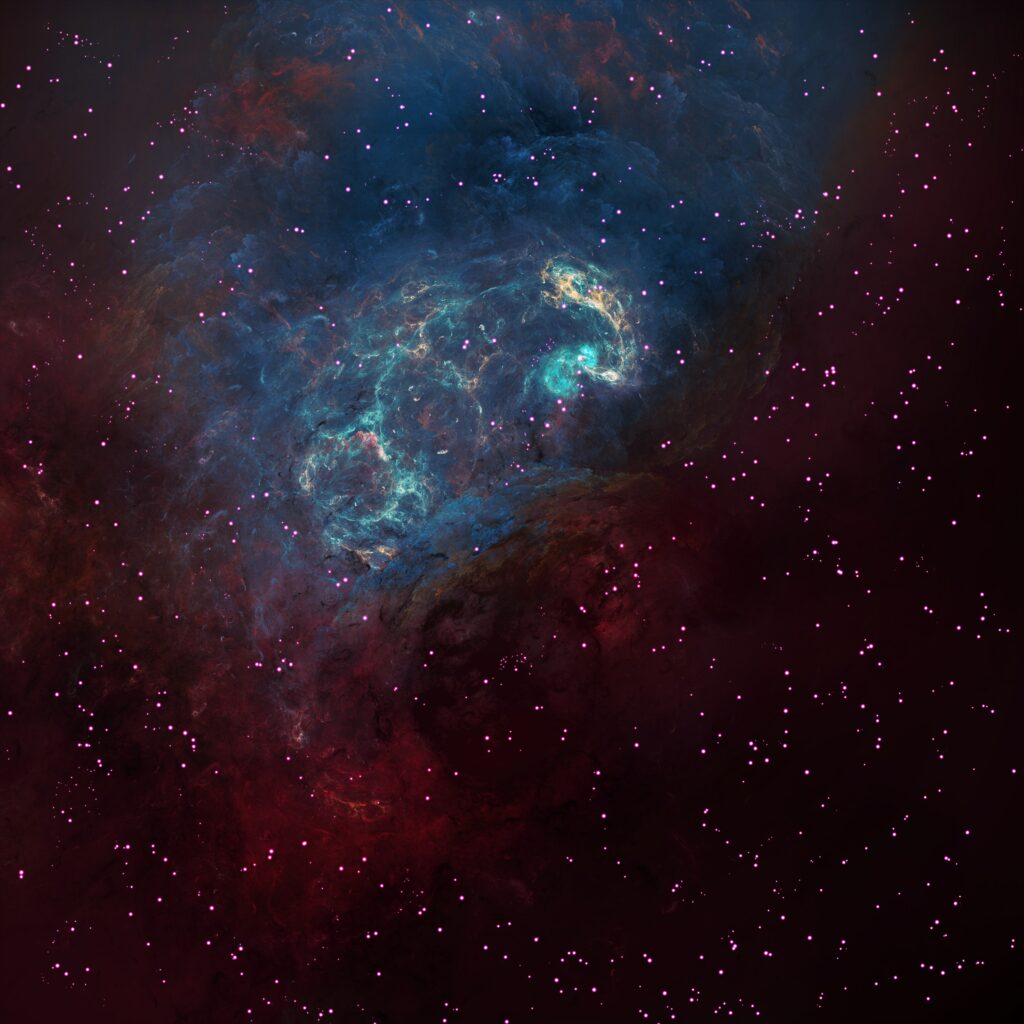Vibrant Galaxy Wallpaper: Mesmerizing Space View with Cosmic Clouds