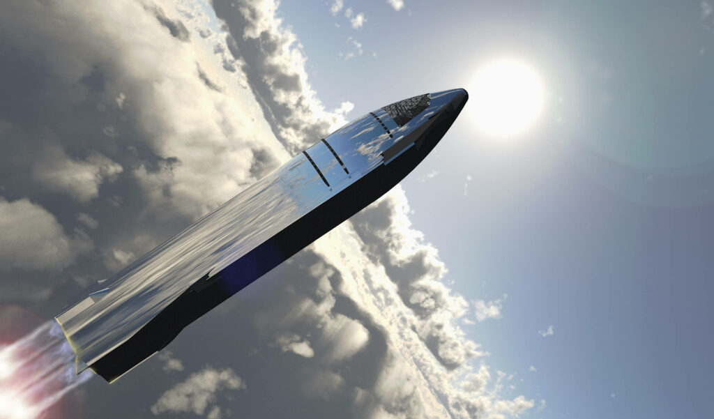 Stunning SpaceX Big Falcon Hopper Wallpaper: Starship Ascending Skyward