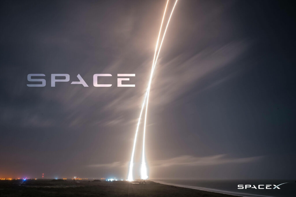 Stunning Long-Exposure SpaceX Rocket Launch Wallpaper Background