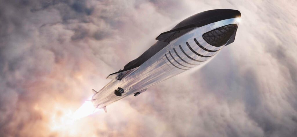 SpaceX Starship Soars: Fiery Exhaust Journey - Stunning Wallpaper