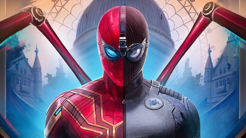 Stunning Spider-Man Fan Art Wallpaper with Dual-Suit Design