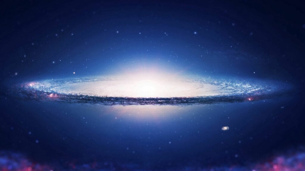 Stunning Spiral Galaxy Wallpaper: Cosmic Glow & Starry Background