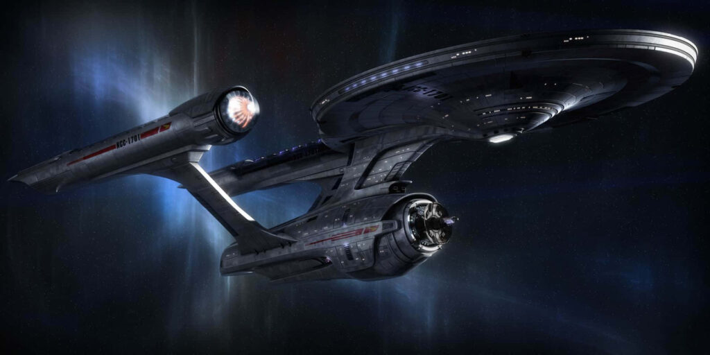 Stunning Star Trek Wallpaper: Starship Enterprise in Celestial Space