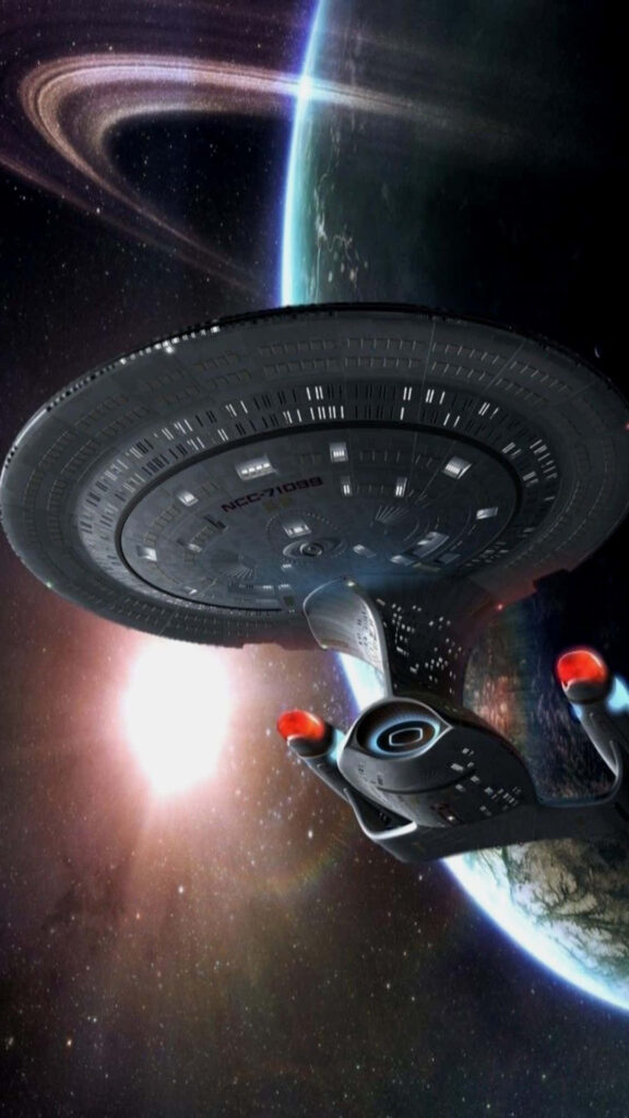 Galactic Exploration: Star Trek Starship Wallpaper Background