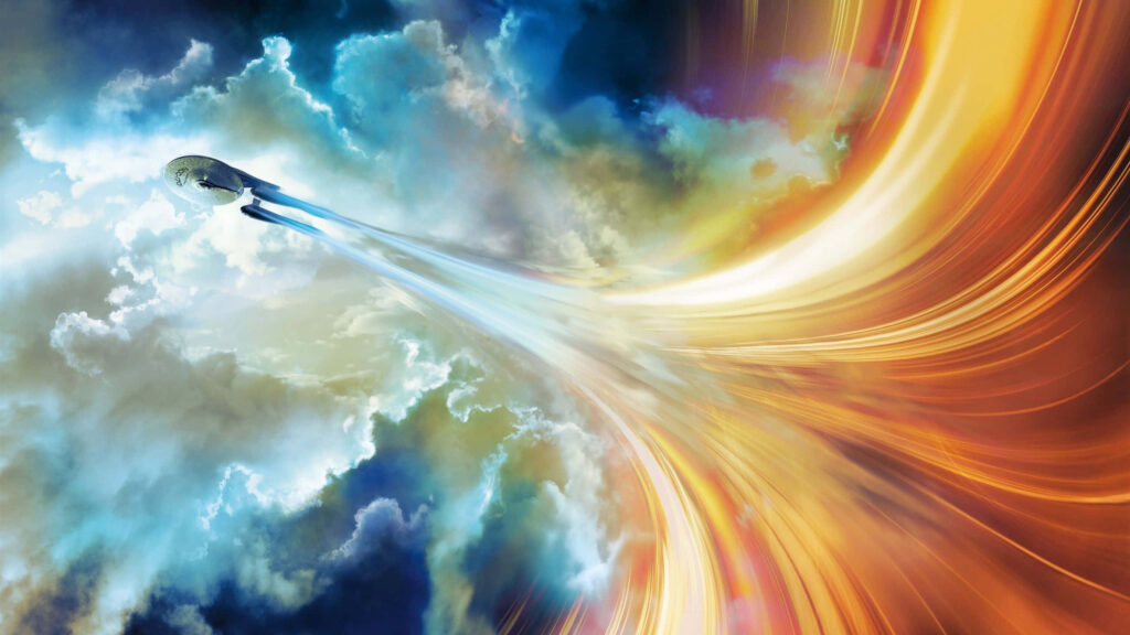Enchanting Star Trek Starship Wallpaper: Vibrant Cosmic Journey