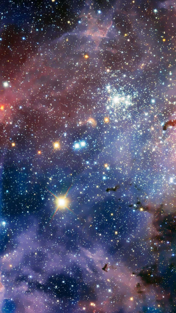 Stunning Starry Nebula Wallpaper: Vivid Cosmic Scene Background