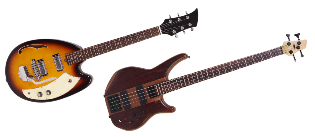 Elegant Electric & Bass Guitar Wallpaper - Stunning String Instruments