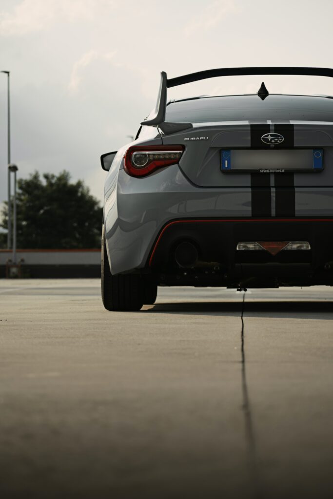 Stunning Subaru BRZ Rear View Wallpaper - Sleek Sports Car Design