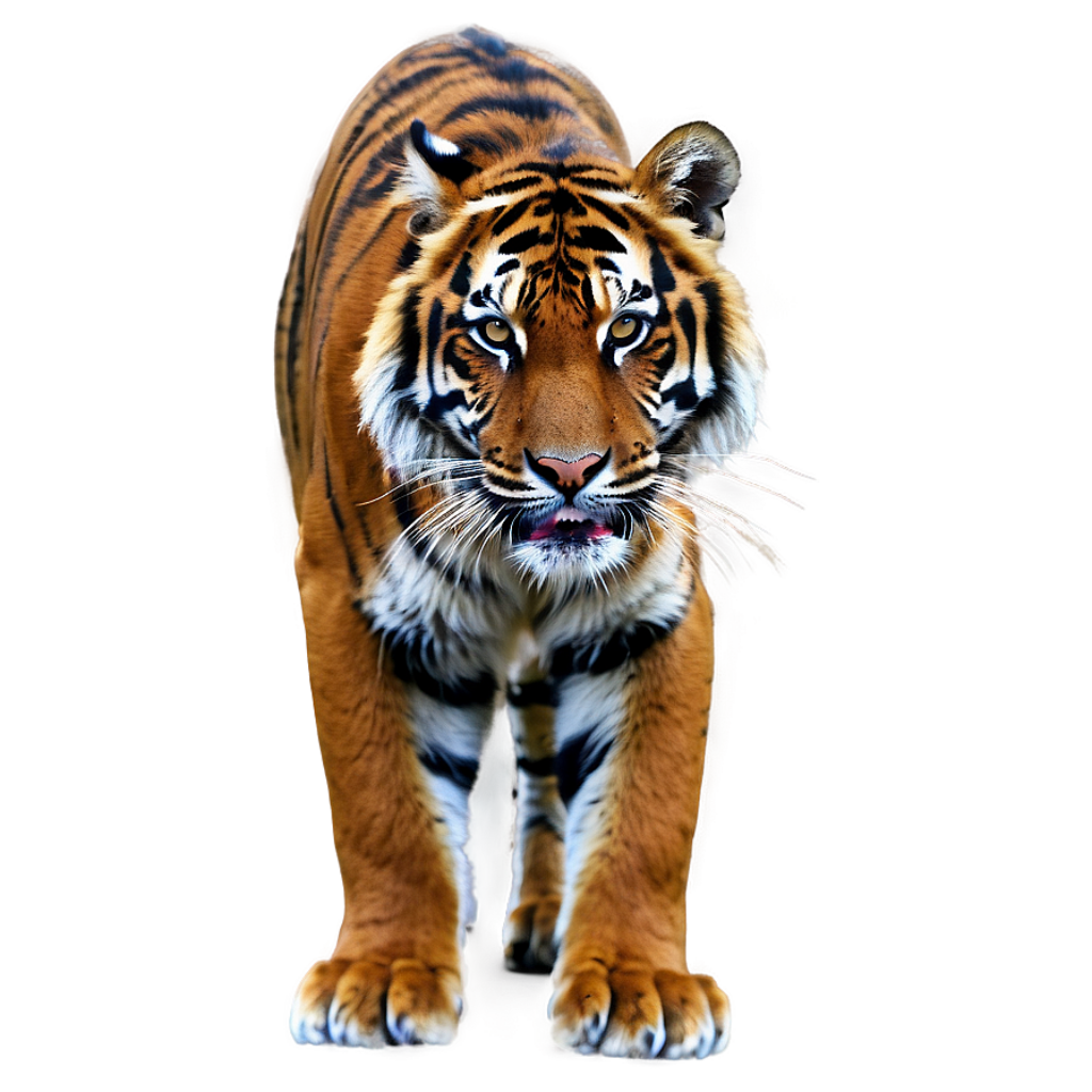 Majestic Sumatran Tiger Wallpaper on Soft Neutral Background