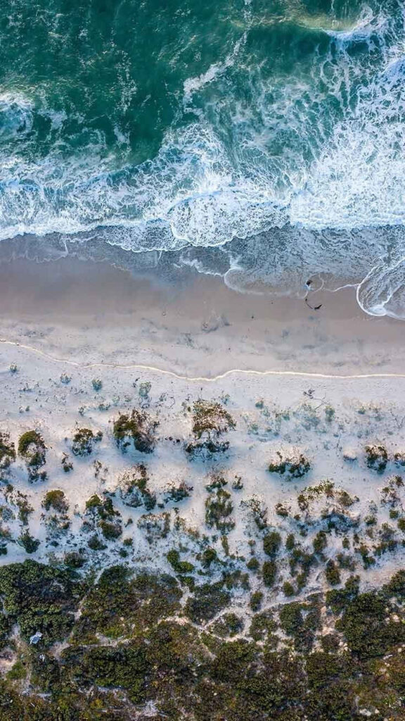 Stunning Aerial Summer Beach Wallpaper for iPhone Background