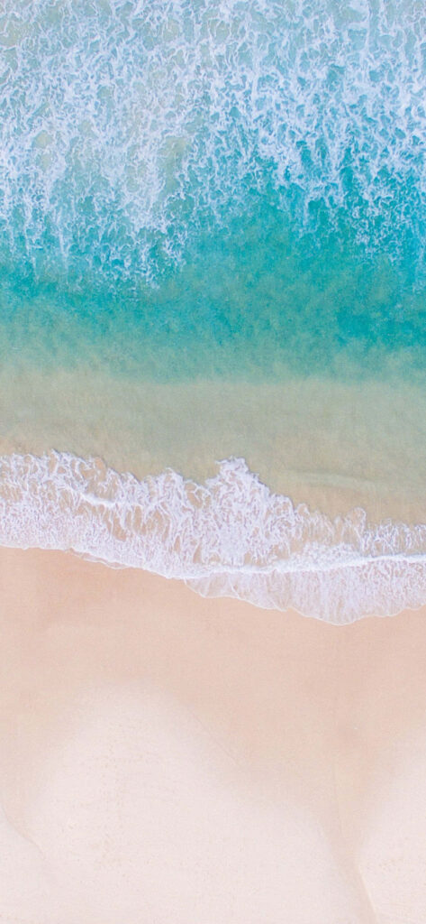 Stunning Aerial Summer Beach Wallpaper: Turquoise Waters & Sandy Shores