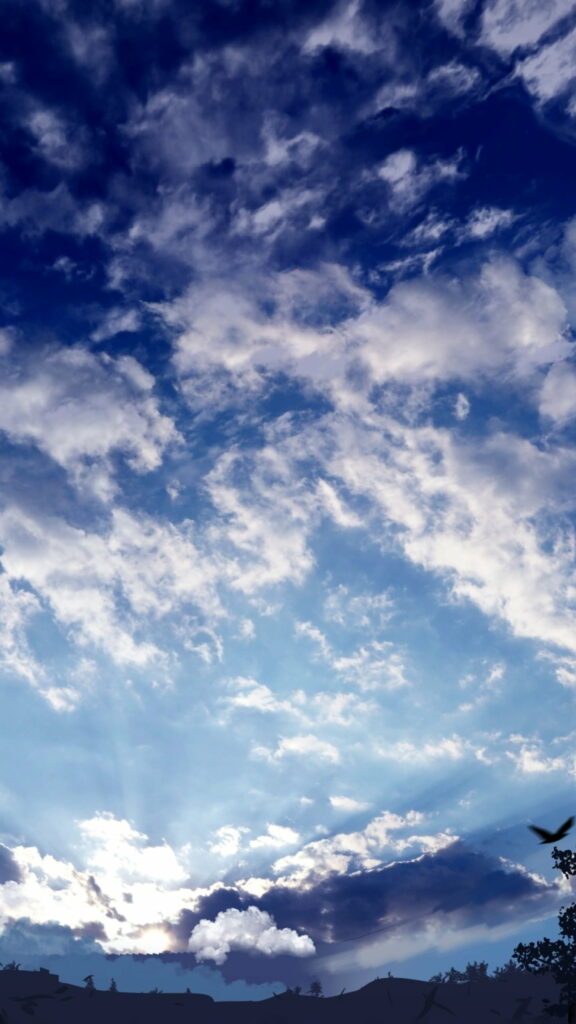Stunning HD Sunset Sky Wallpaper: Serene Nature Background