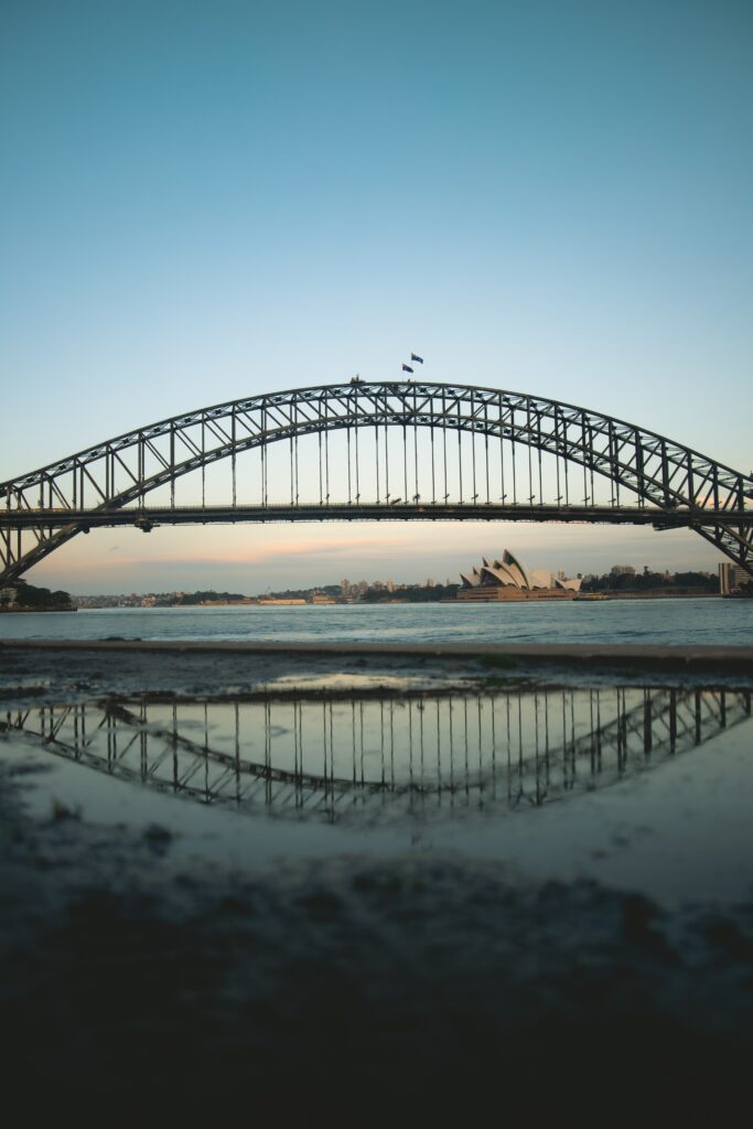 Stunning Sydney Harbour Bridge Wallpaper with Opera House Reflection