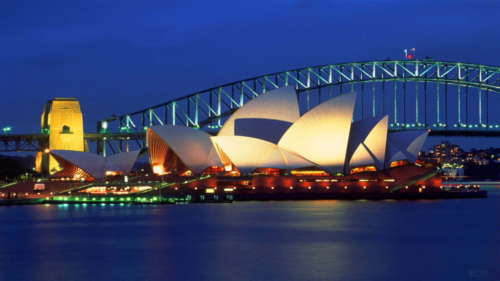 Stunning Sydney Opera House & Harbour Bridge Night Wallpaper
