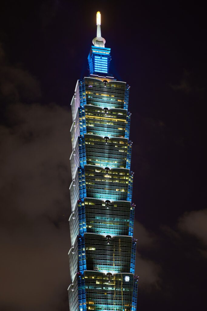 Stunning Taipei 101 Wallpaper: Night Illumination and City Lights