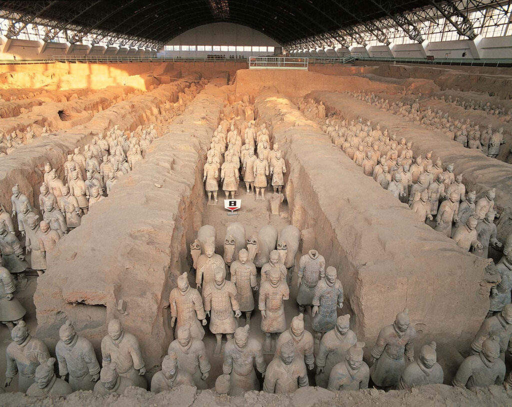 Stunning Terracotta Warriors Wallpaper in Historic Chinese Museum