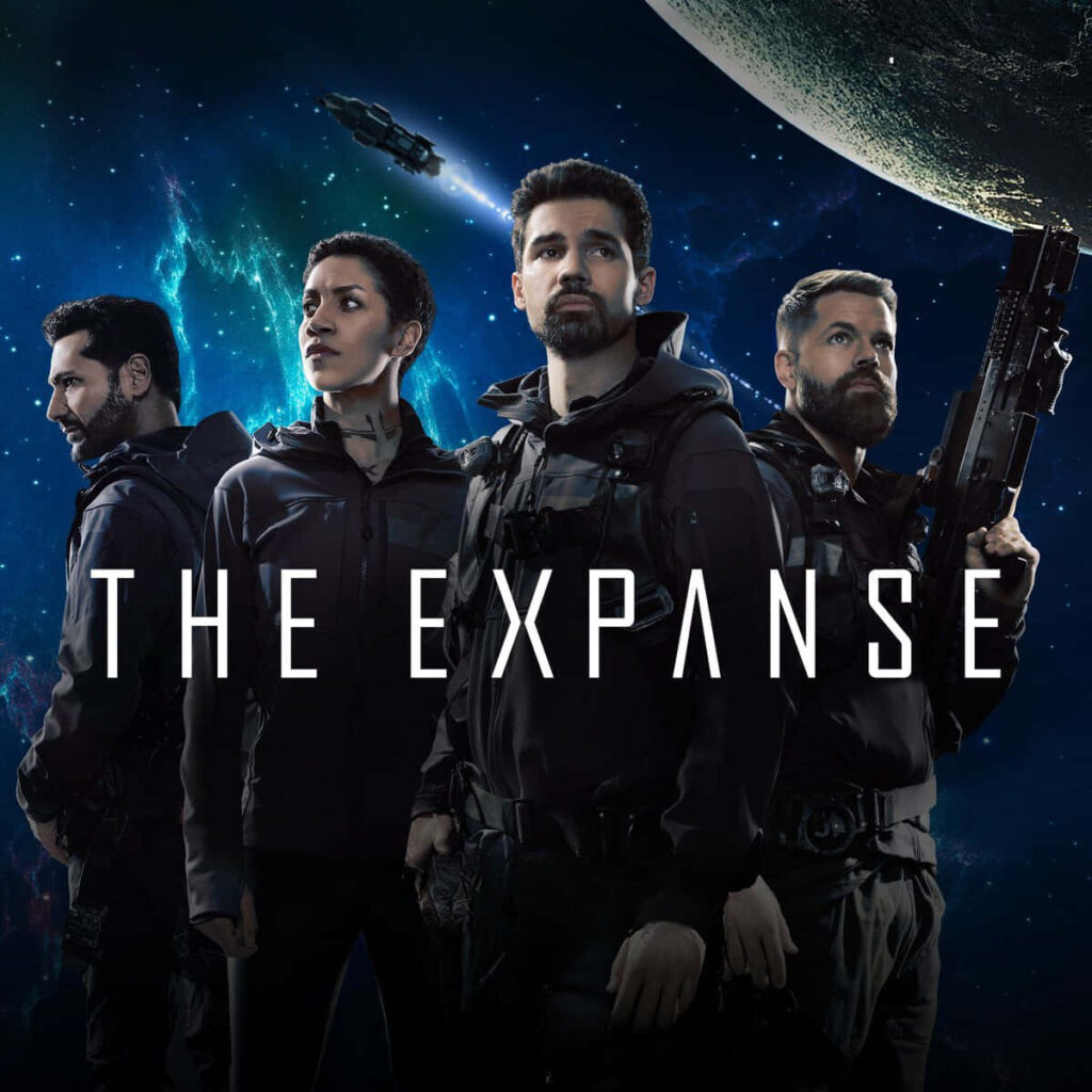 Stunning *The Expanse* Wallpaper: Main Characters in Cosmic Galaxy