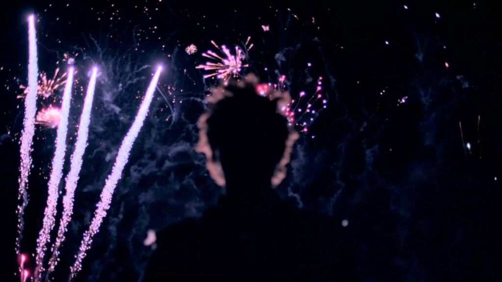 Stunning The Weeknd Wallpaper with Vibrant Fireworks Background