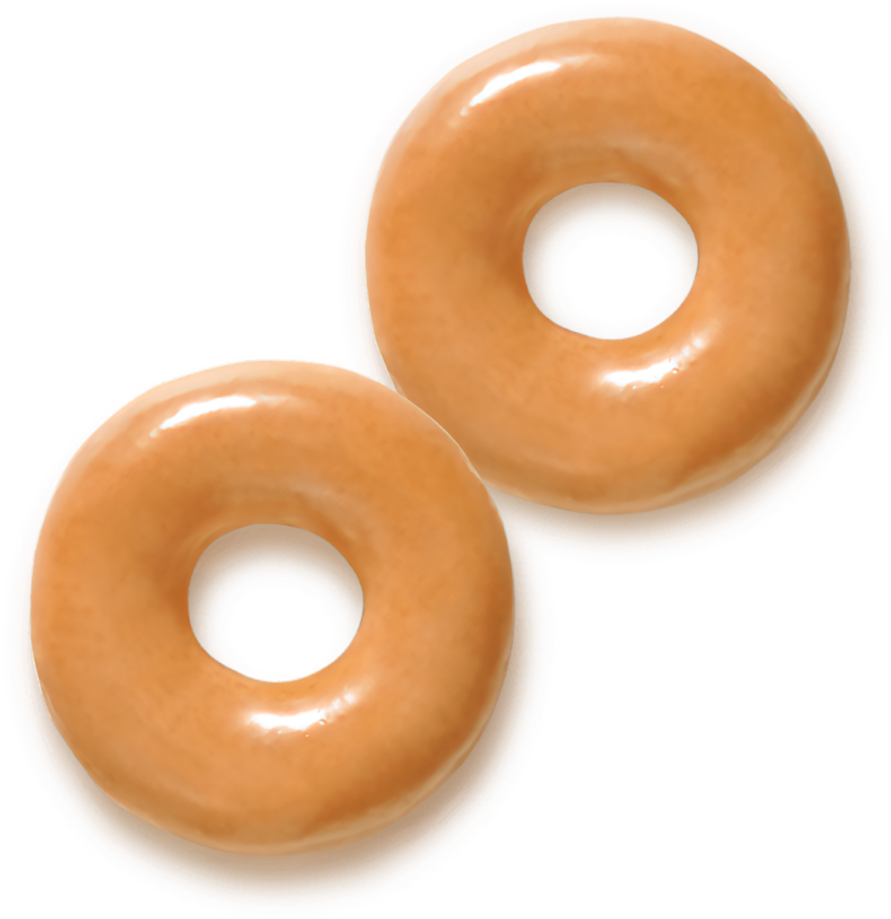 Stunning Top-View of Glazed Doughnuts on Wallpaper Background