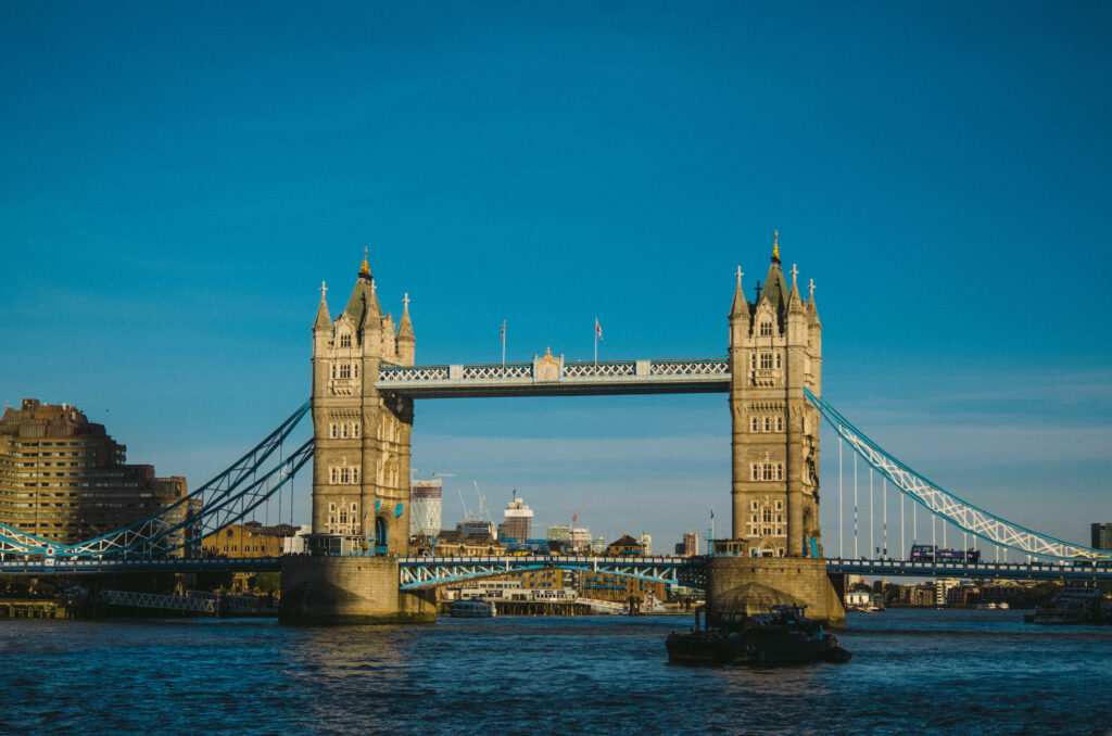 Iconic Tower Bridge Wallpaper: Majestic View Over River Thames