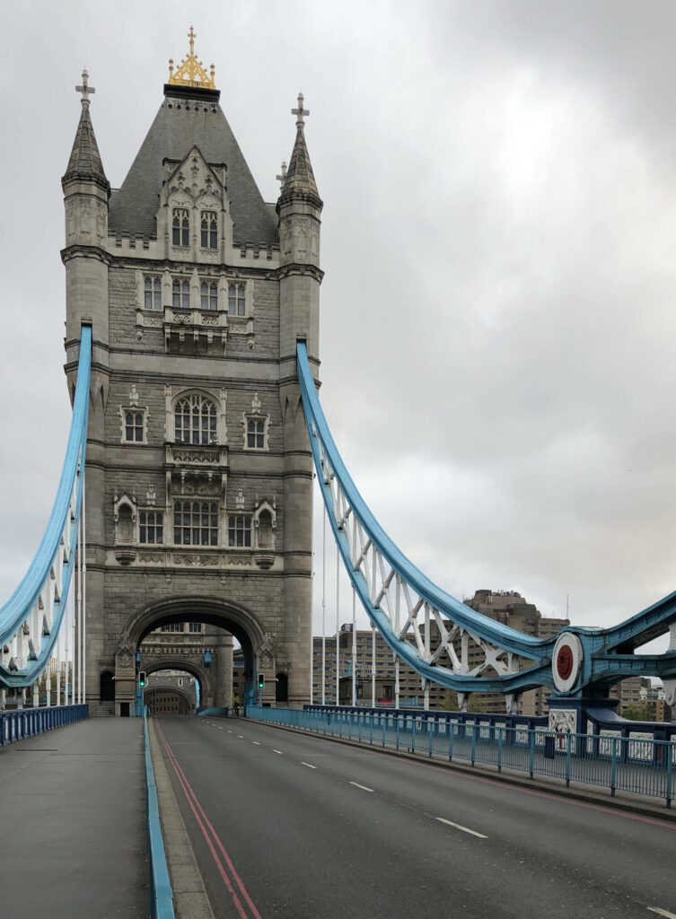 Stunning Tower Bridge Wallpaper with Soft Cloud Backdrop