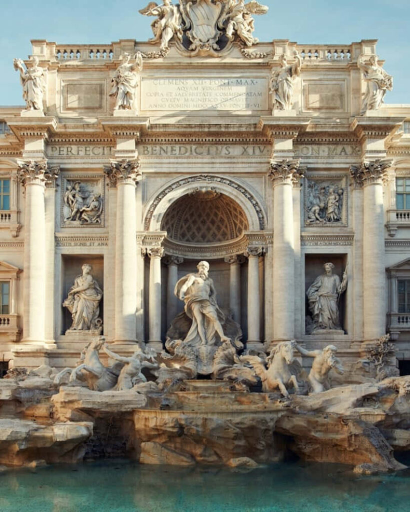 Stunning Trevi Fountain Wallpaper: Baroque Masterpiece in Rome