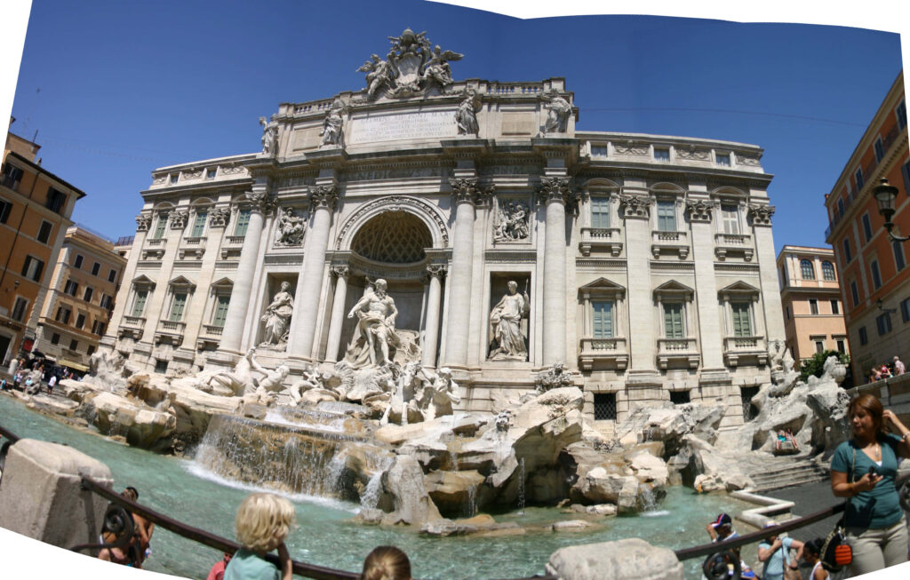 Stunning Trevi Fountain Wallpaper: Intricate Sculptures & Charming Waters