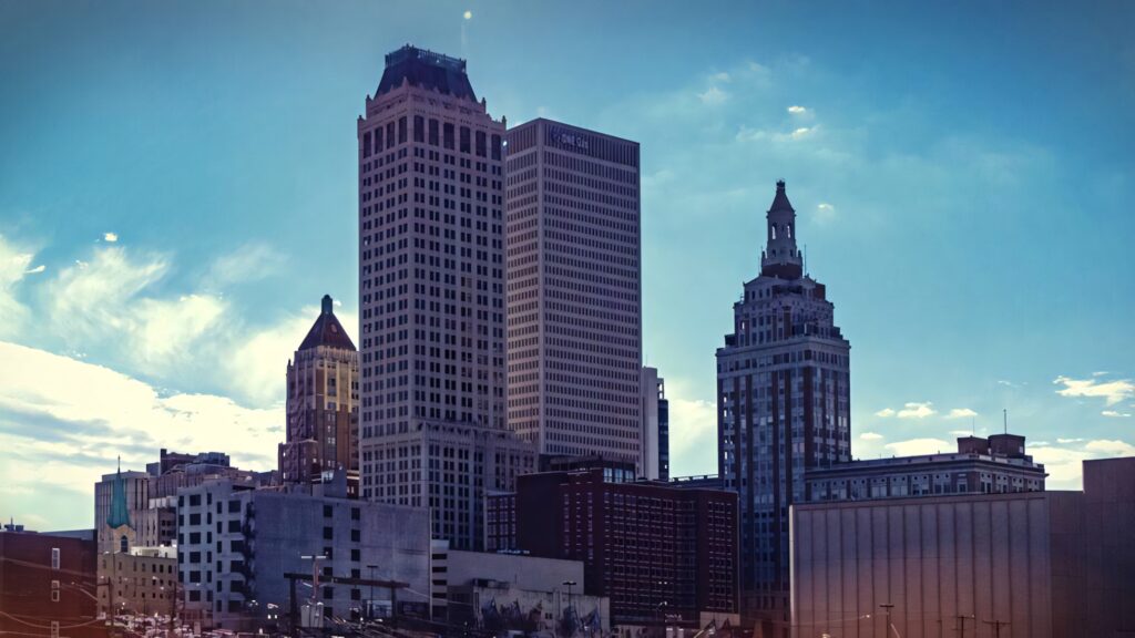 Stunning Tulsa Wallpaper: Iconic Towers & Vibrant Sky Background