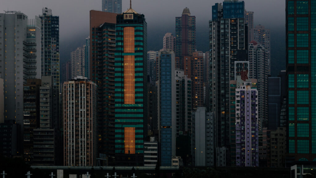 Stunning Twilight Urban Cityscape Wallpaper Background