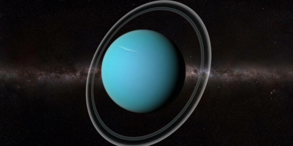 Stunning Uranus Wallpaper: Captivating Rings in Deep Space