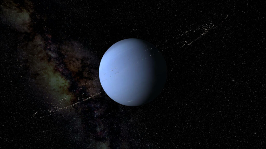 Stunning Uranus Wallpaper: Faint Rings in Dark Space Background