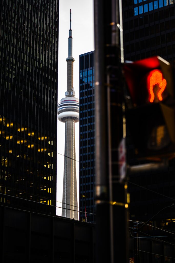 Urban Skyline Wallpaper: Illuminated High-Rise Architecture Background