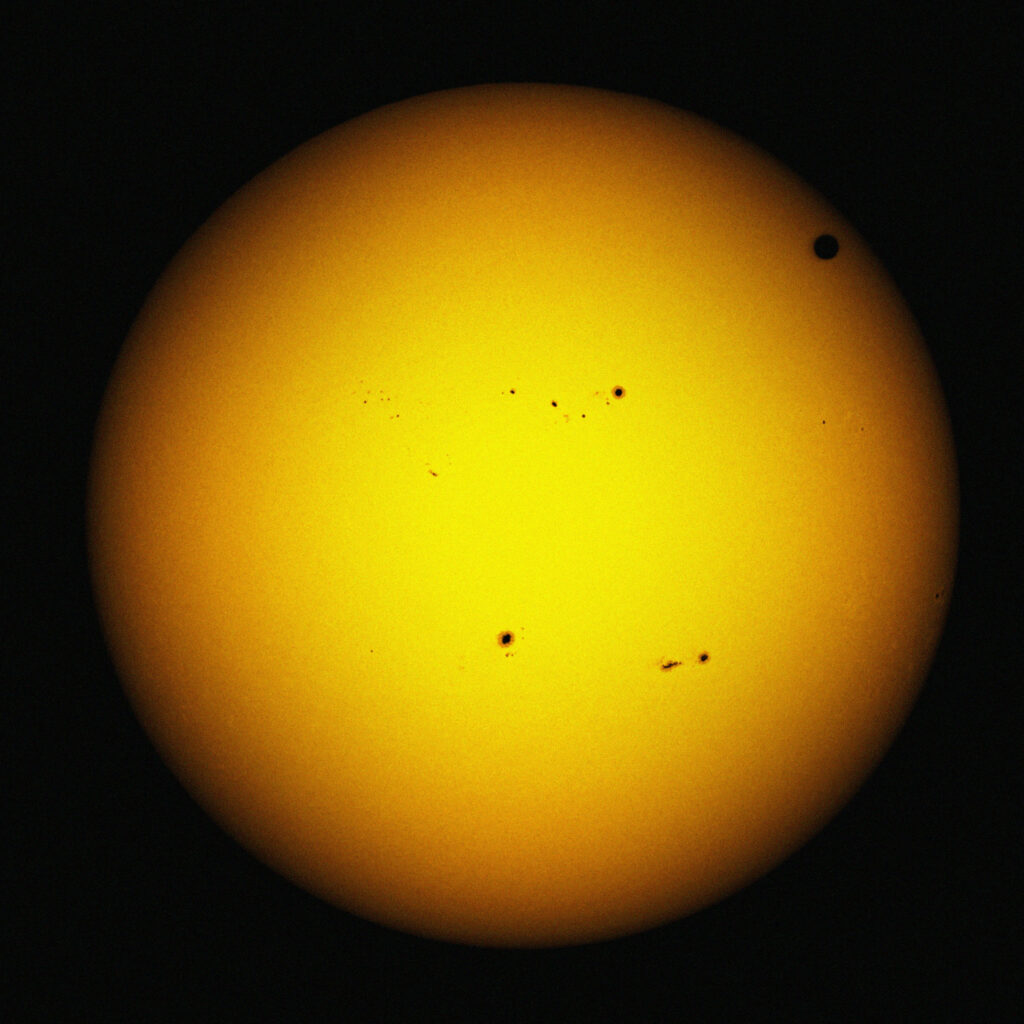 Stunning Venus Transit Wallpaper Against Outer Space Background