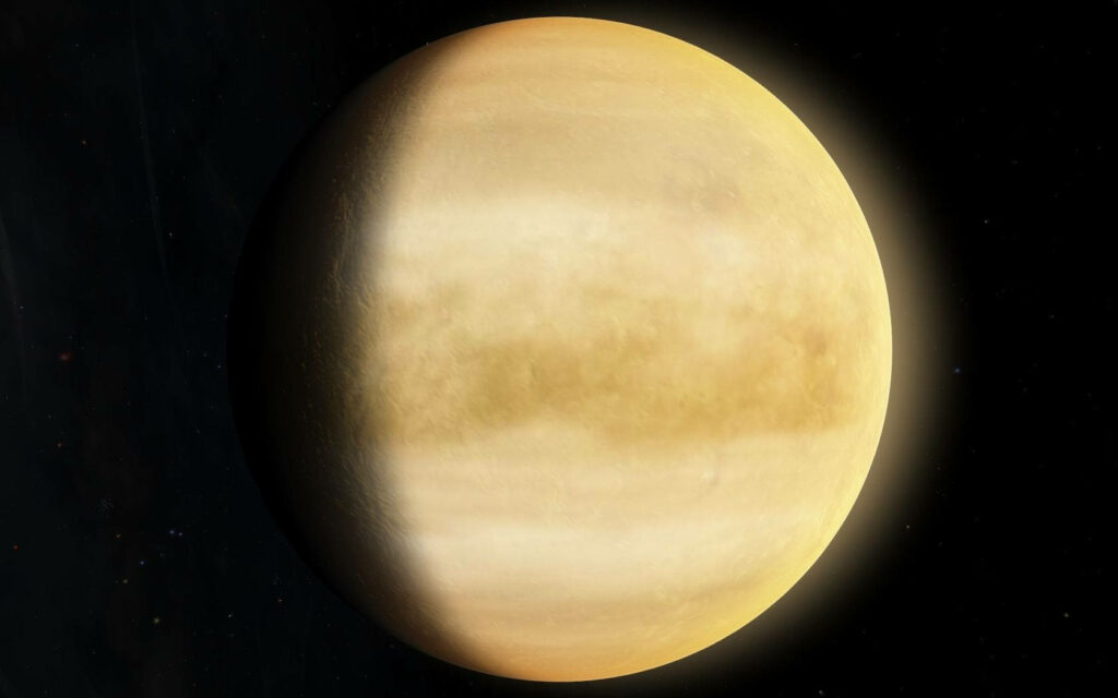 Captivating Venus Wallpaper: Sunlit Beauty & Dramatic Shadows in Space