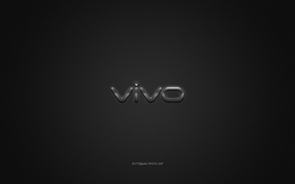 Shining with Style: A Gray Carbon Fiber Texture Vivo Logo Emblem for Smartphones Wallpaper