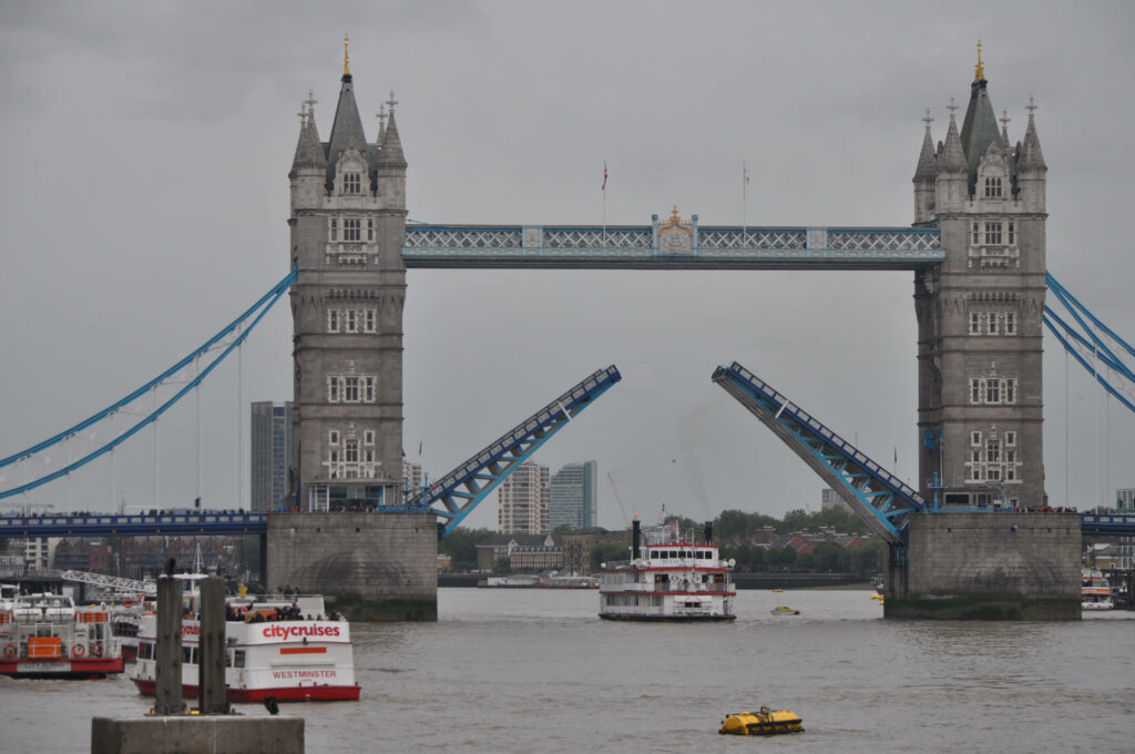 Ferry Passing Tower Bridge: London Wallpaper Background