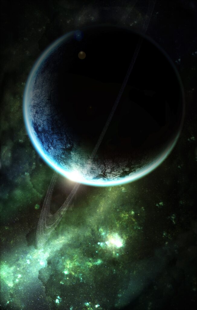 Stunning Ringed Planet Wallpaper: Saturn-Inspired Cosmic Beauty