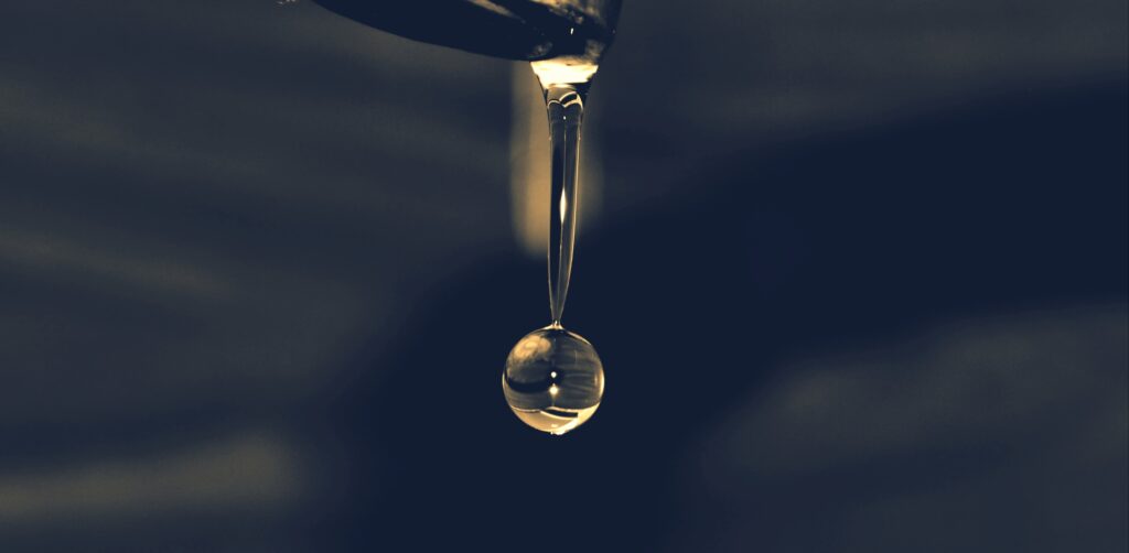 Macro Water Droplet Close-Up: Clarity on Dark Blurred Wallpaper