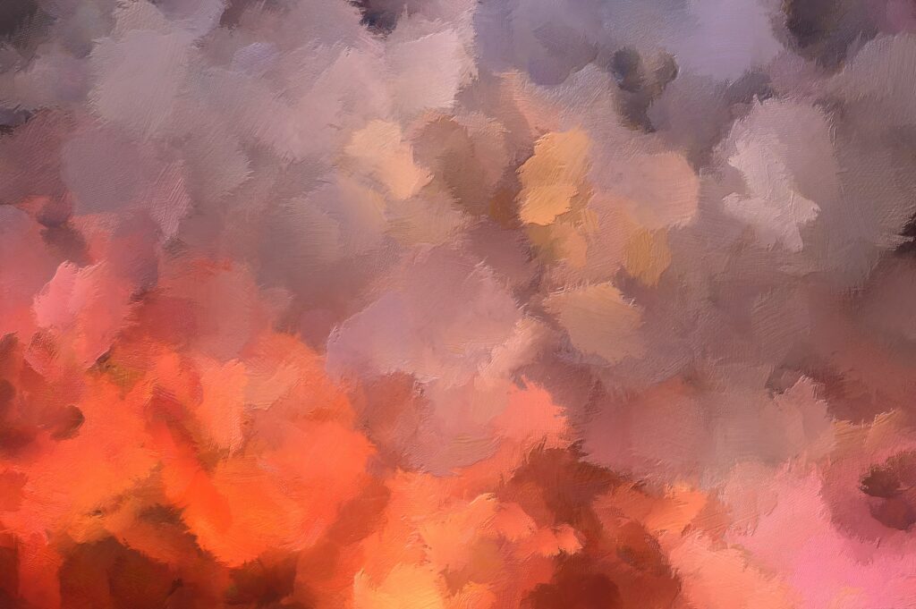 Stunning Watercolor Abstraction: Purple & Orange Gradient Wallpaper