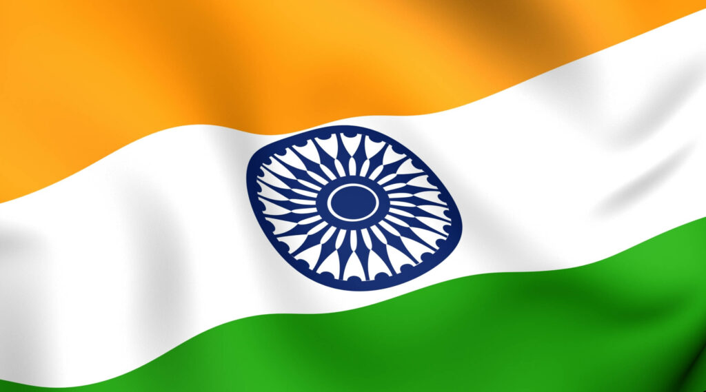 Waving Pride: A Clean and Cool Animated Indian Flag Wallpaper