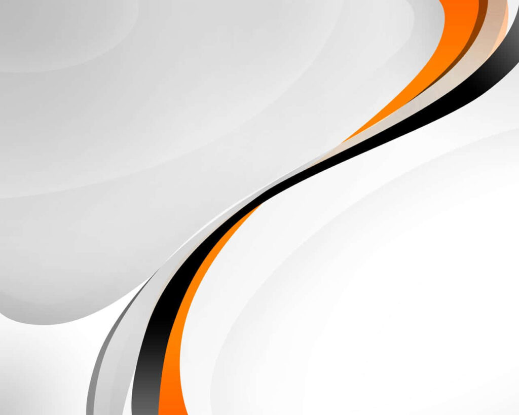 Modern Abstract Wallpaper: White Curves in Orange, Black & Gray