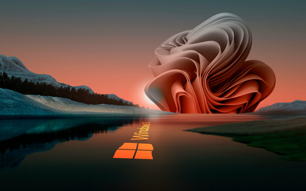 A Glimpse into the Futuristic Windows 11 Realm: Mesmerizing 6K Wallpaper Background