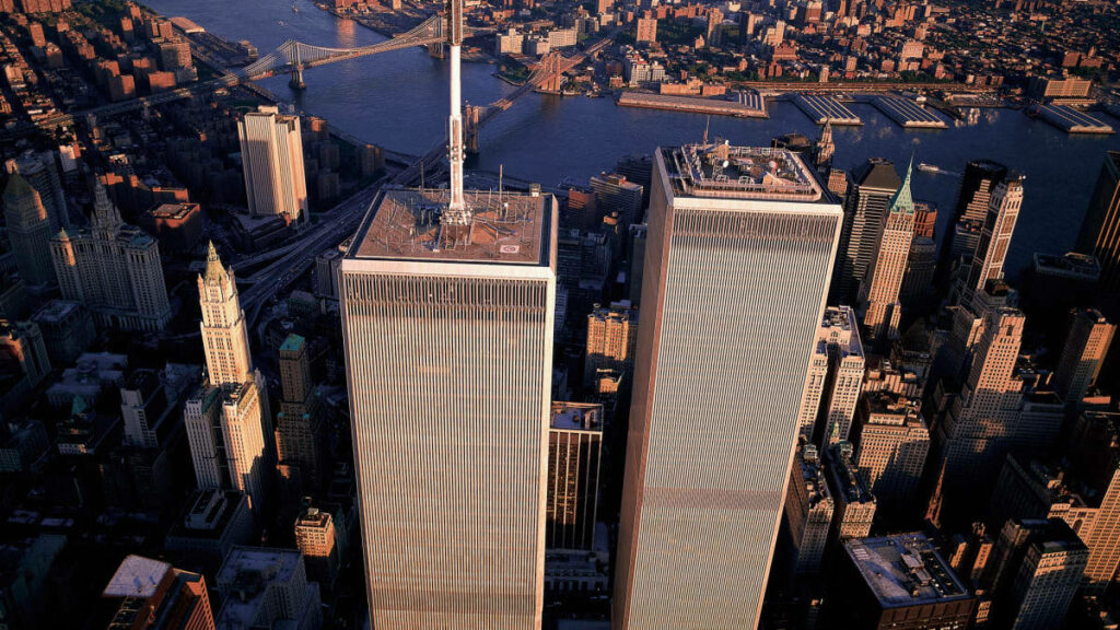 Stunning World Trade Center Wallpaper: Urban Skyline & River View