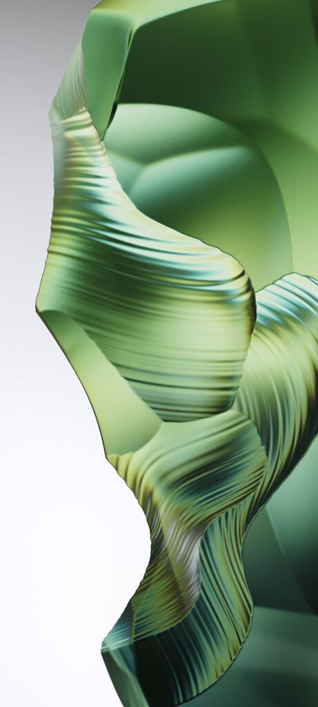 Dynamic Xiaomi HyperOS 2 Wallpaper: Abstract Green & Teal Background
